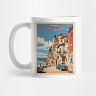 Nouvelle Aquitaine France Vintage Poster Tourism Mug